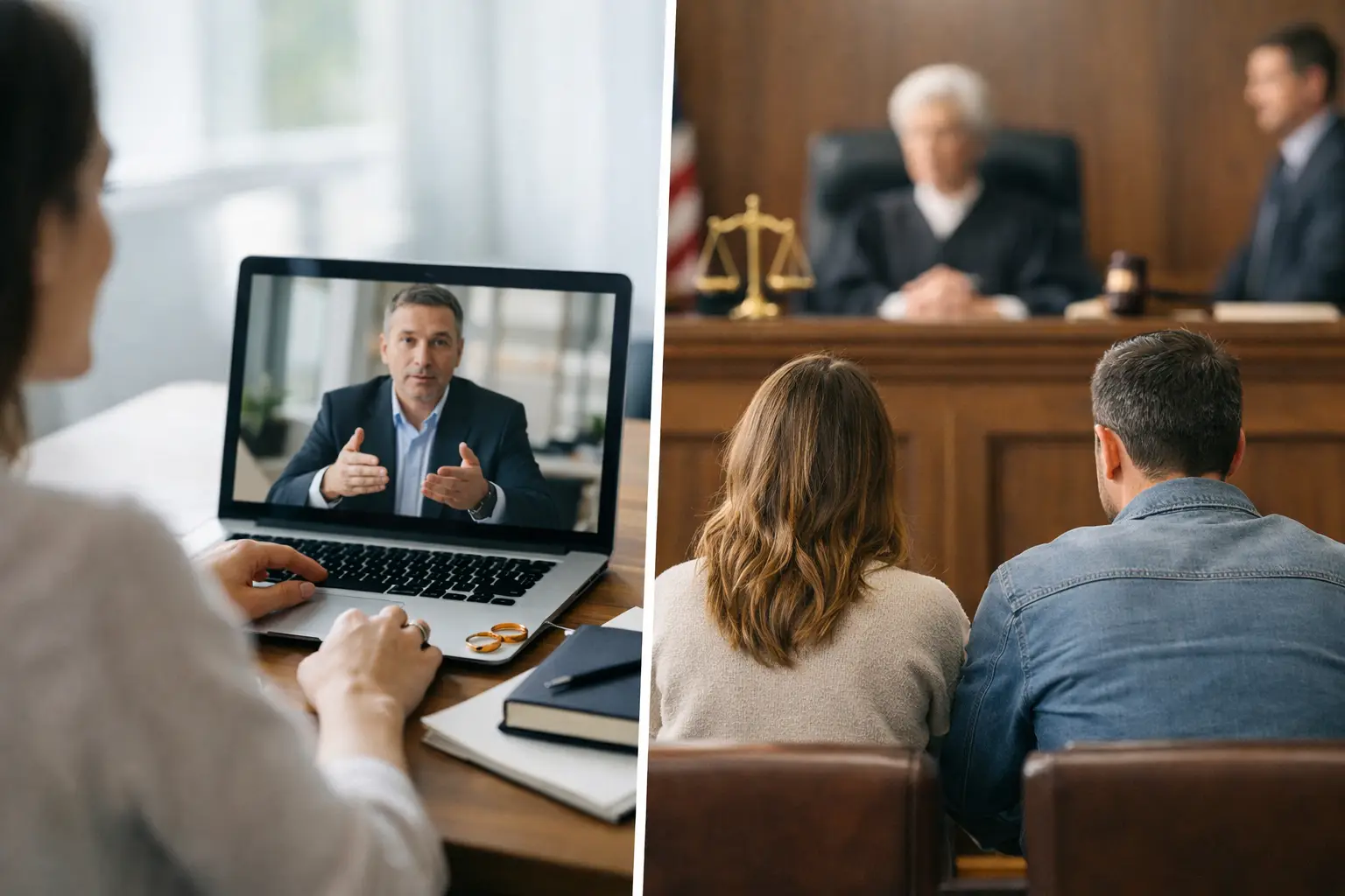 Divorcio en línea o en corte: qué conviene